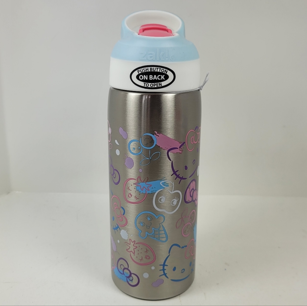 The Sak Stainless Steel Water Bottle with Pink and Blue Accents
